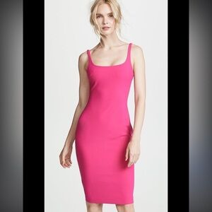 NWT LIKELY Gabrielle Fitted Midi Dress Fuchsia Size 2
